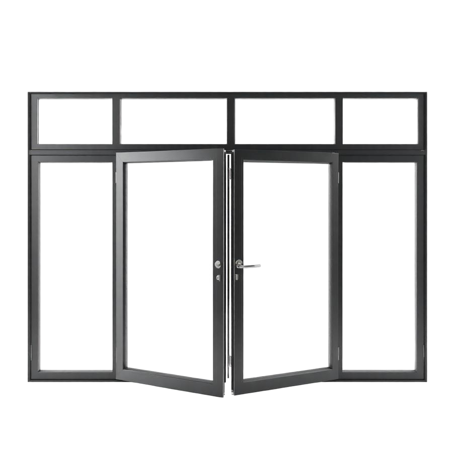Sistema plegable de puertas de vidrio