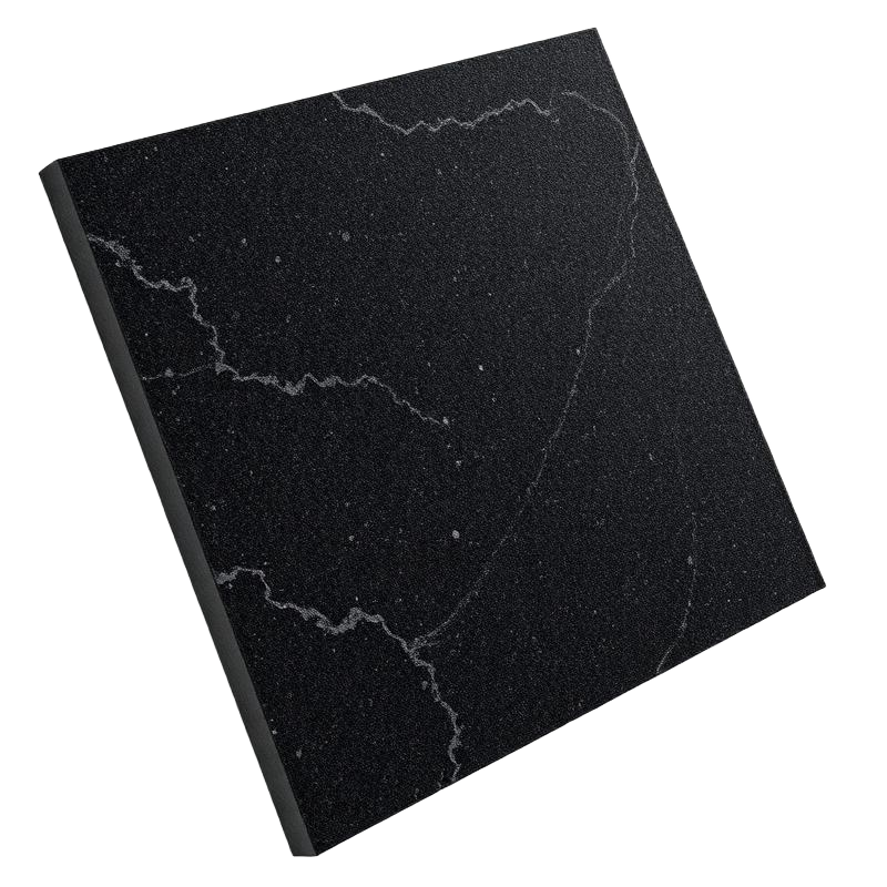 Muestra de granito negro pulido