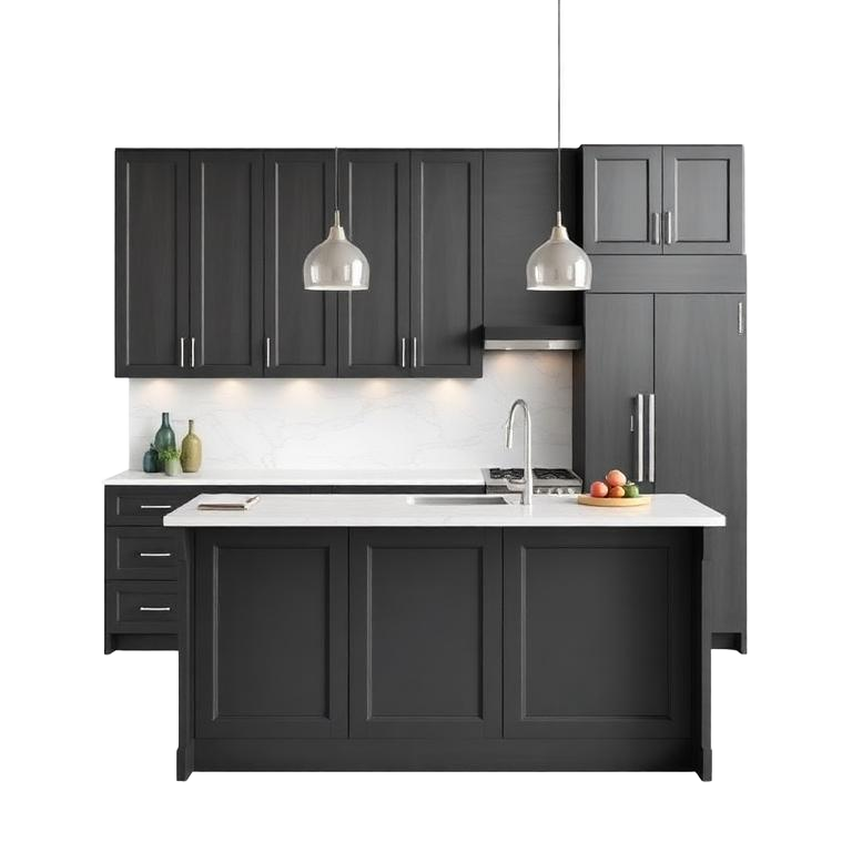 Isla central de cocina personalizada