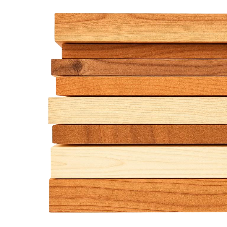 Muestras de madera maciza para mobiliario