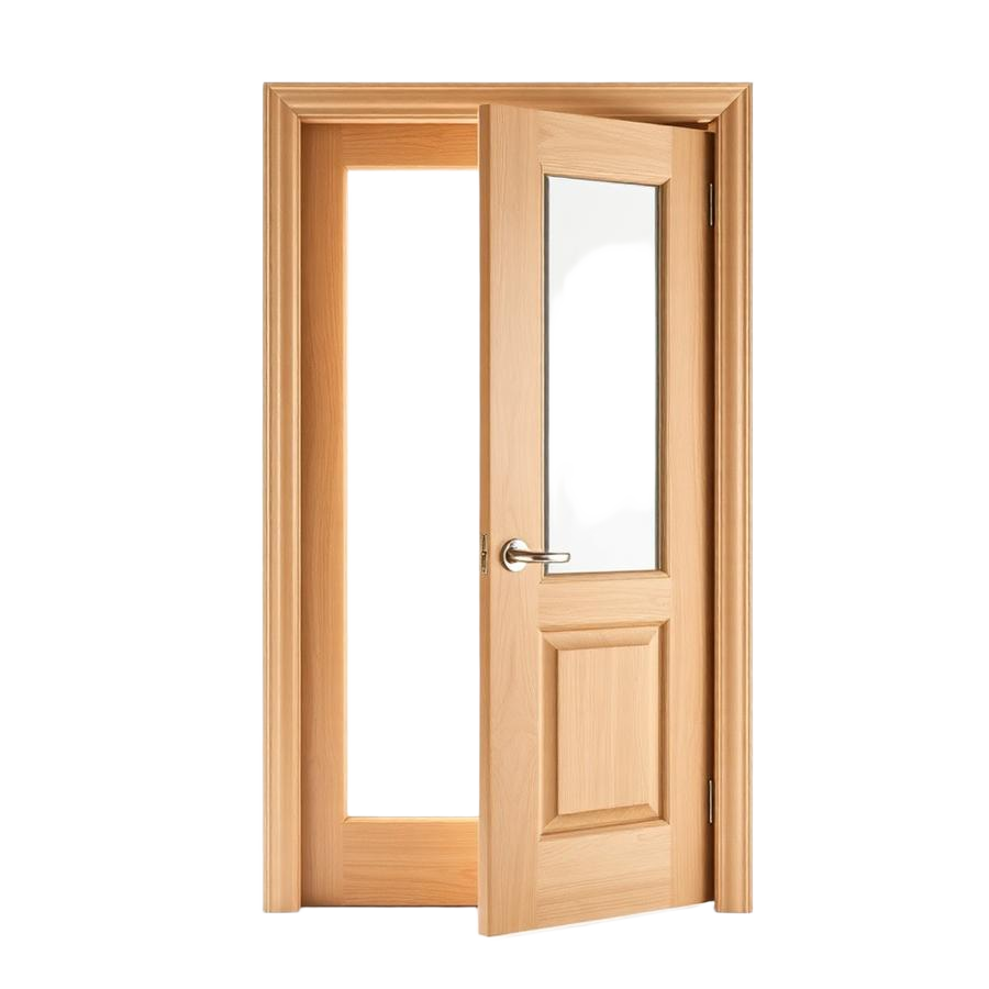 Puerta de madera resistente al fuego