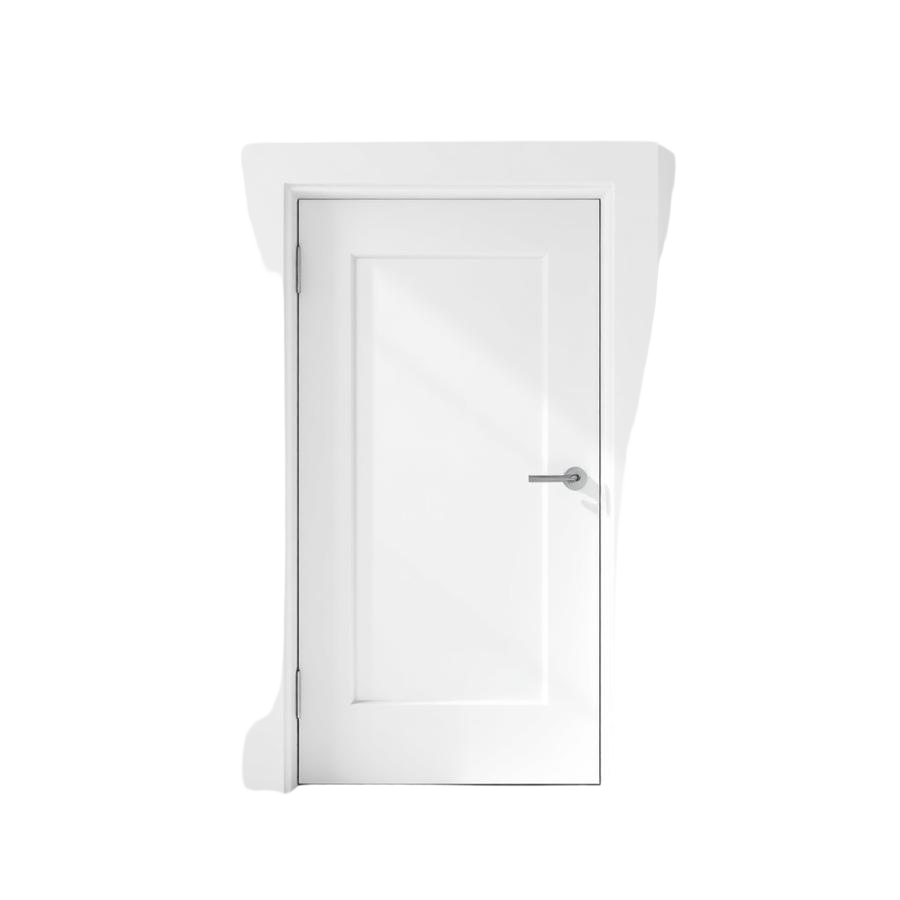 Puerta enrasada integrada al muro