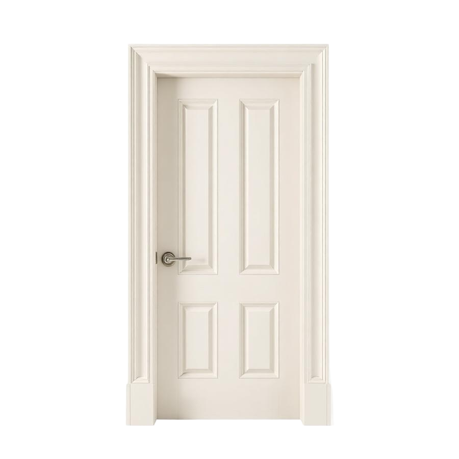 Puerta de madera con diseño panelado